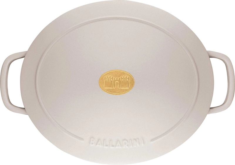 Ballarini - garnek żeliwny owalny 6.5 ltr, kość słoniowa Bellamonte