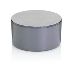 Kela - pojemnik kosmetyczny z lusterkiem, śred. 13,5 x 7 cm, szary Tilda