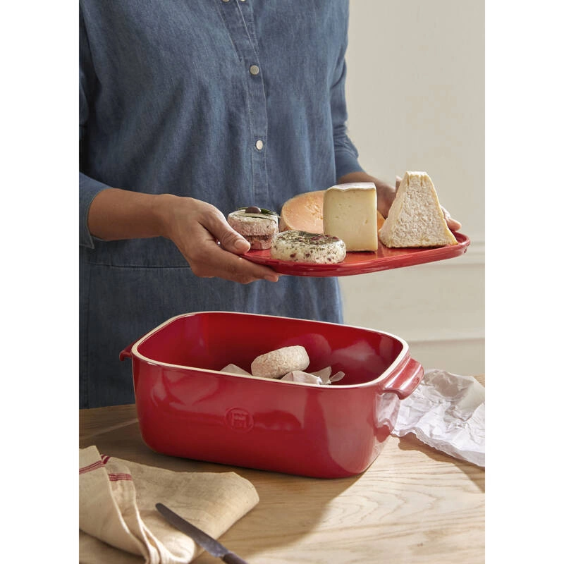 Emile Henry - Pojemnik do przechowywania i serwowania sera- biały