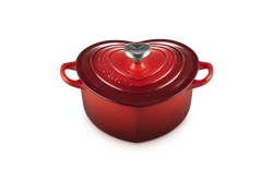 Le Creuset - brytfanna w kształcie serca 20 cm Wiśniowa