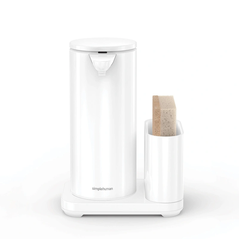 Simplehuman - Dozownik bezdotykowy do mydła z pojemnikiem 414 ml biały