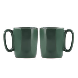 Vialli Design - Dwa kubki ceramiczne z uszkiem 80 ml Fuori zielone