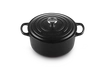 Le Creuset - brytfanna żeliwna emaliowana Signature okrągła 22 cm 3,3 l czarna