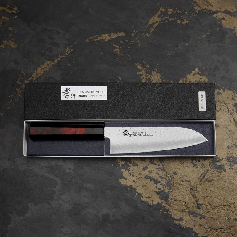 Sakai Takayuki - Nanairo VG-10 Wine Nóż Santoku 17 cm