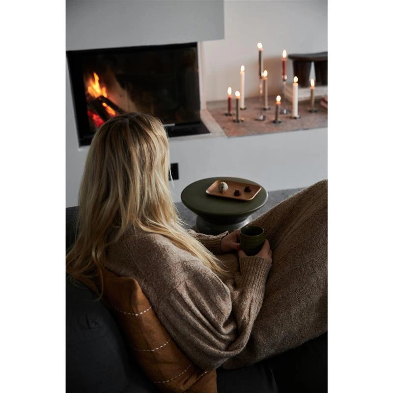 Sagaform - świecznik, stal/aluminium, śred. 8 x 28 cm, srebrny Siri