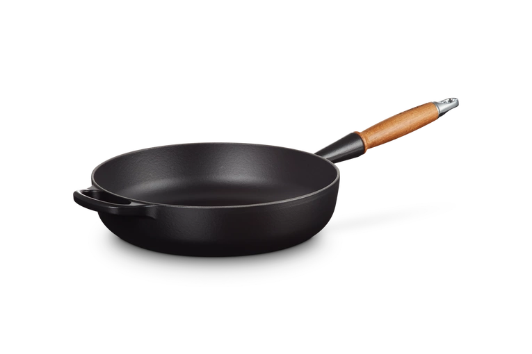Le Creuset - głęboka patelnia żeliwna czarny Sauté 28 cm