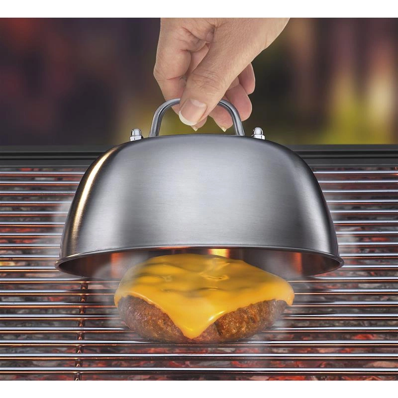 Kuchenprofi - pokrywka do grillowania burgerów, stal nierdzewna, śred. 16 x 9,5 cm BBQ