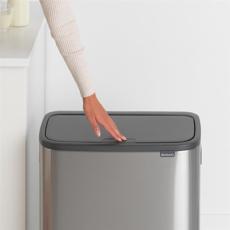 Brabantia - kosz na śmieci Bo Touch Bin 60L (2 x 30) stal matowa FPP