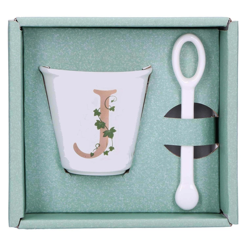 La Porcellana Bianca - filiżanka z łyżeczką 75 ml, Wzór J Unico