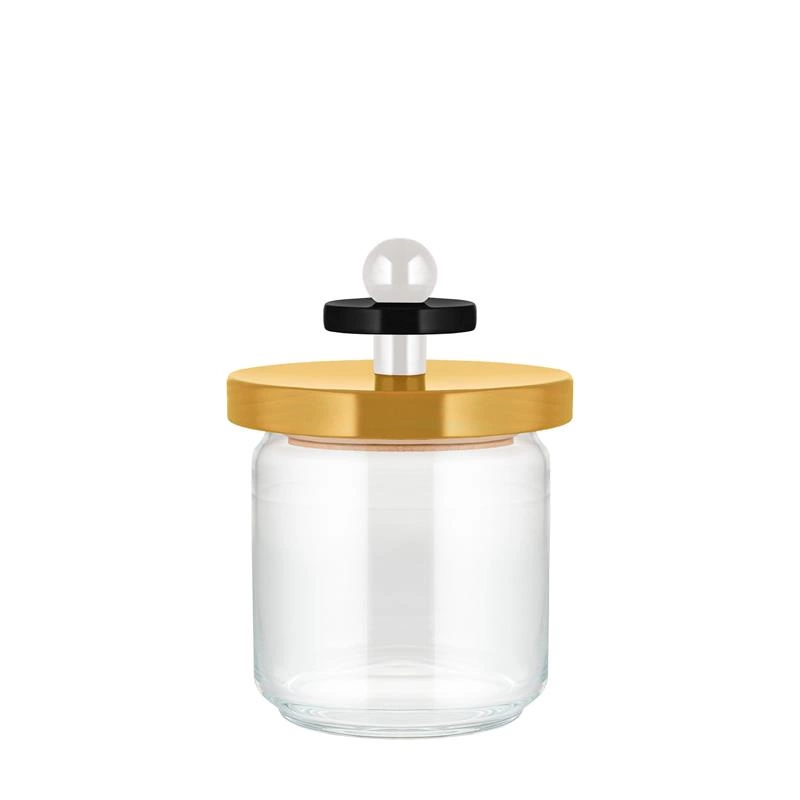 Alessi - Szklany słoik 0,75 l- żółty