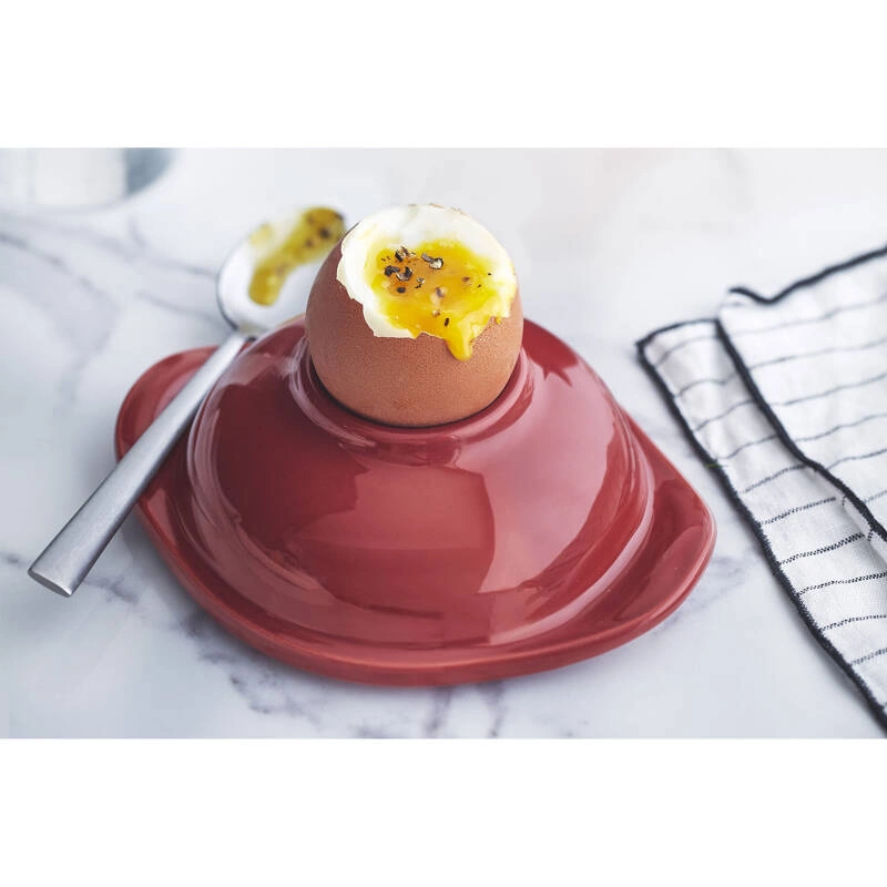 Emile Henry - Naczynie do zapiekania i serwowania jajek 0,3l - czerwony