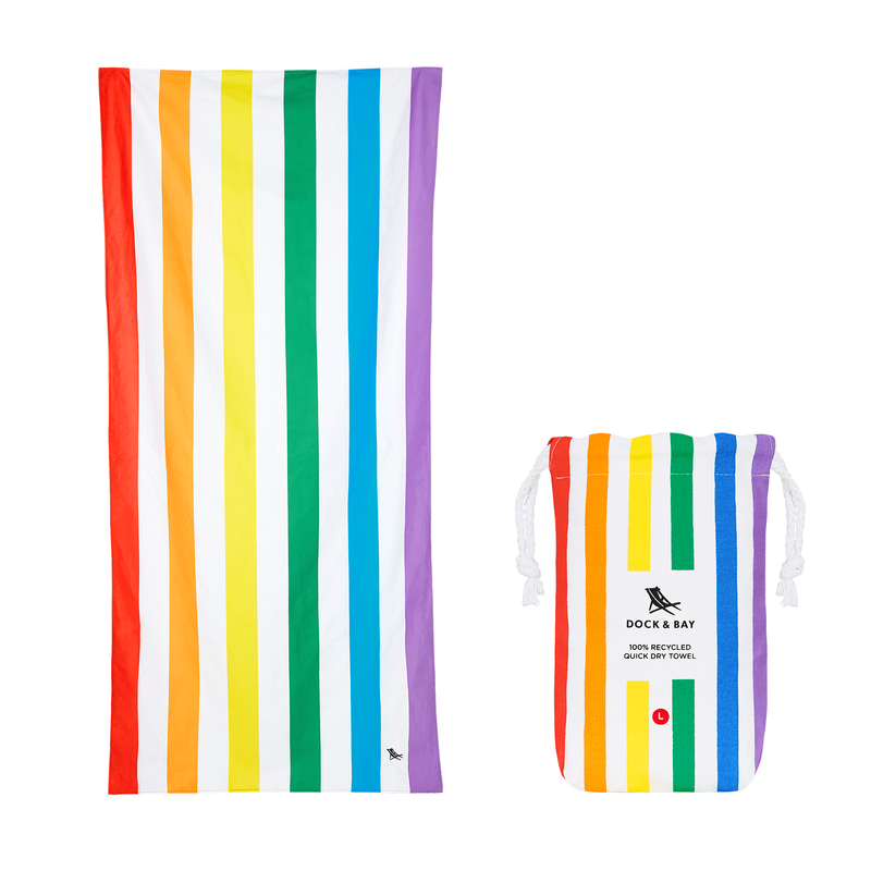 Dock & Bay - Ręcznik plażowy, szybkoschnący - Rainbow Skies L 160x90cm
