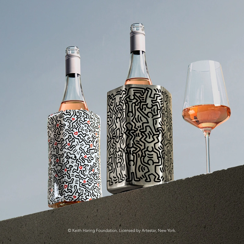 VacuVin - Cooler do wina Hive x Keith Haring ze stali nierdzewnej