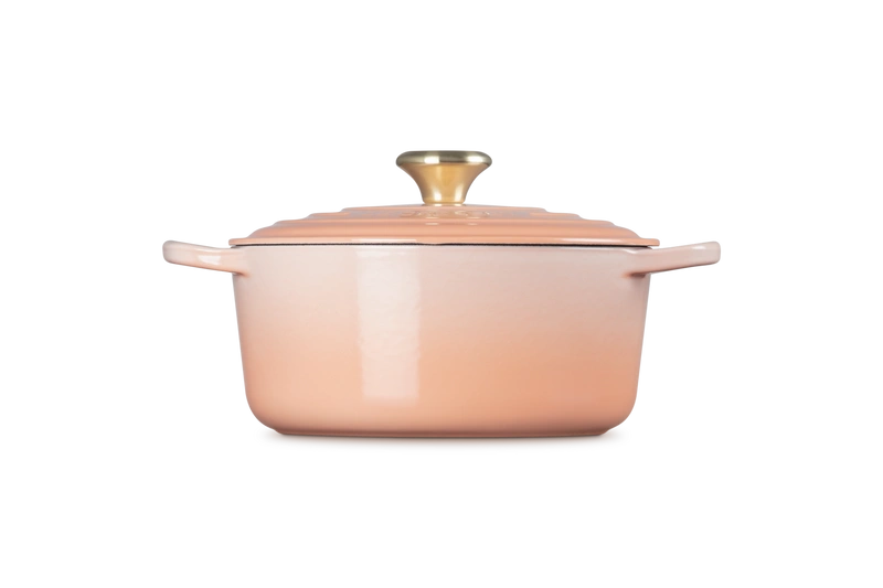 Le Creuset brytfanna żeliwna emaliowana Signature okrągła 24 cm 4.2l peche