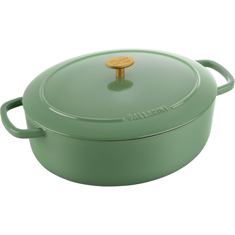 Ballarini - garnek żeliwny owalny 5.5 ltr, zielony Bellamonte