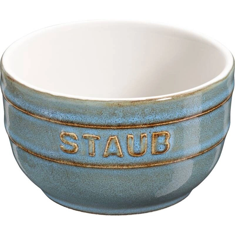 Staub - mini ramekin okrągły, 2 szt. 200 ml, antyczny turkusowy