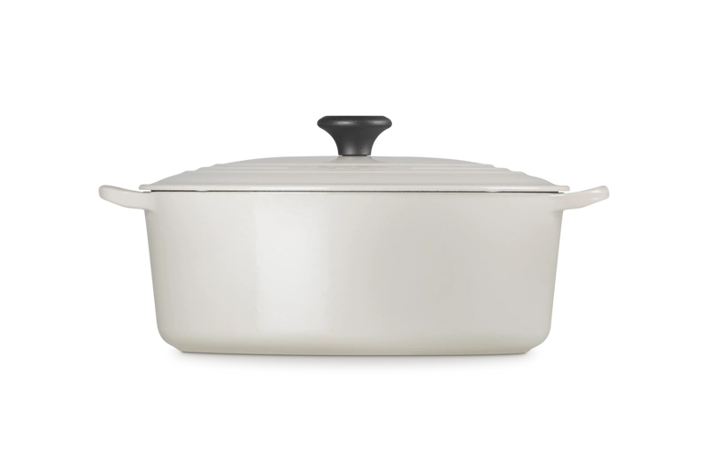 Le Creuset - brytfanna żeliwna emaliowana Signature z fenolowym uchwytem 31 cm 6,3 l cream