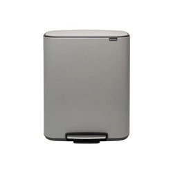 Brabantia - kosz na śmieci pedałowy Bo 60L mineralny szary