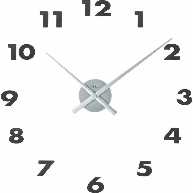 Nextime - zegar Mini Hands srebrny 48 cm