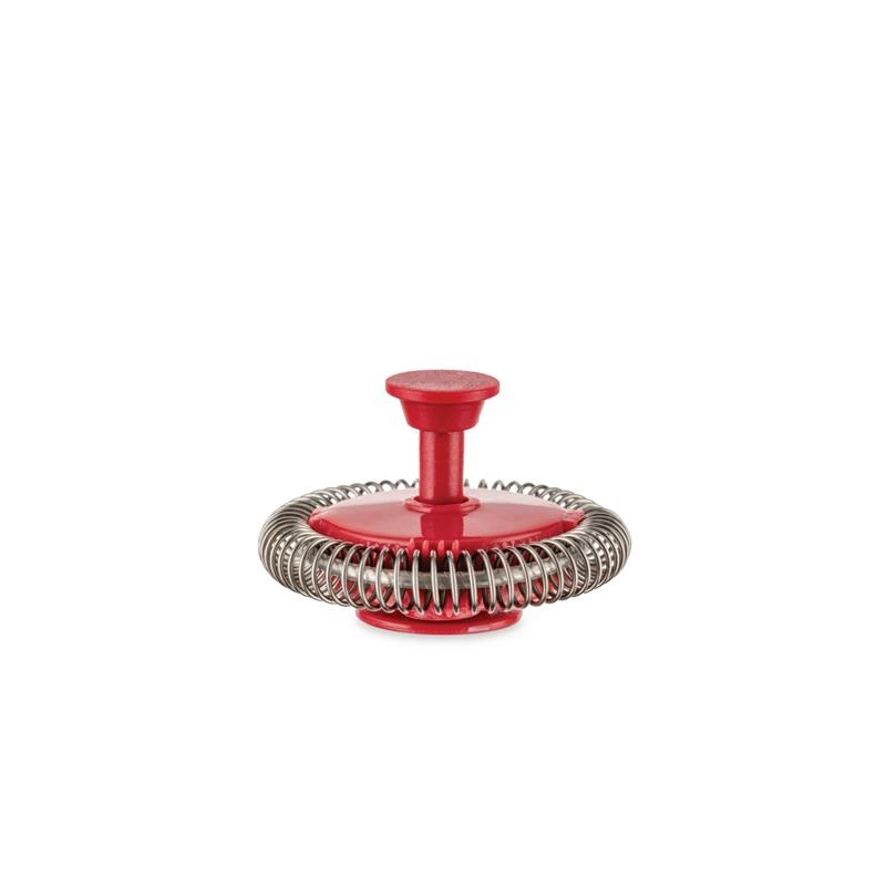 Alessi - spieniacz do mleka, czerwony PLISSE