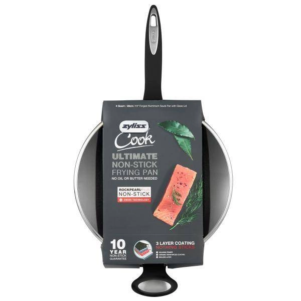 Zyliss - Patelnia nieprzywierająca wysoka Cook 28 cm + szklana pokrywa