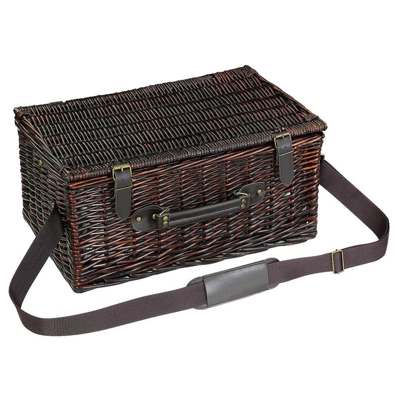 Cilio - wiklinowy kosz piknikowy Varesse z wyposażeniem 4os.