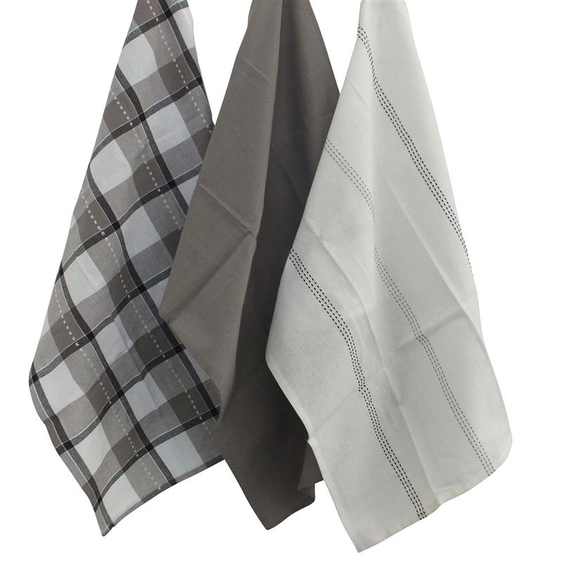 Kela - Zestaw ścierek kuchennych 3el. taupe Pasado