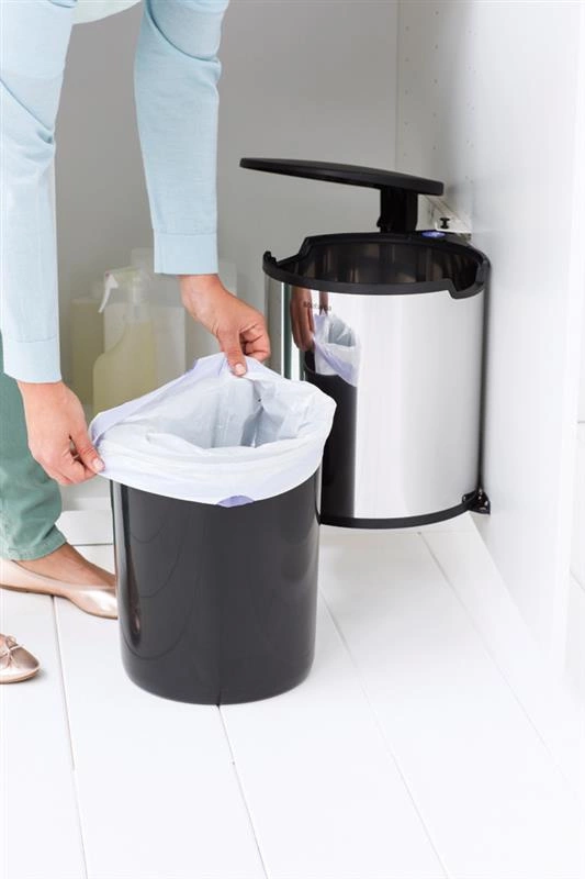Brabantia - kosz szafkowy De Luxe 15 L stal błyszcząca