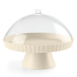 Blim Plus - AGORA Patera do ciasta z pokrywą kremowa