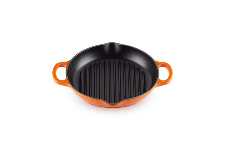 Le Creuset - patelnia żeliwna grillowa 25 cm Płomienna
