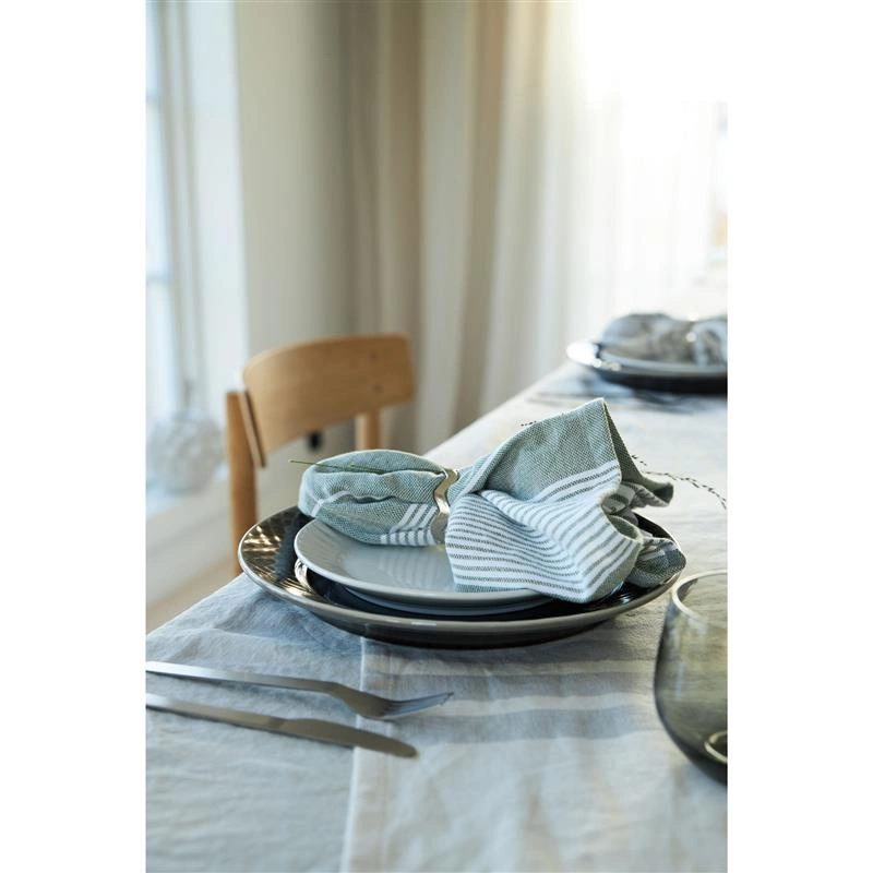 Sagaform - serwetki Ella Hamam, 4 szt., 45 x 45 cm, bawełna organiczna, zielone Outdoor