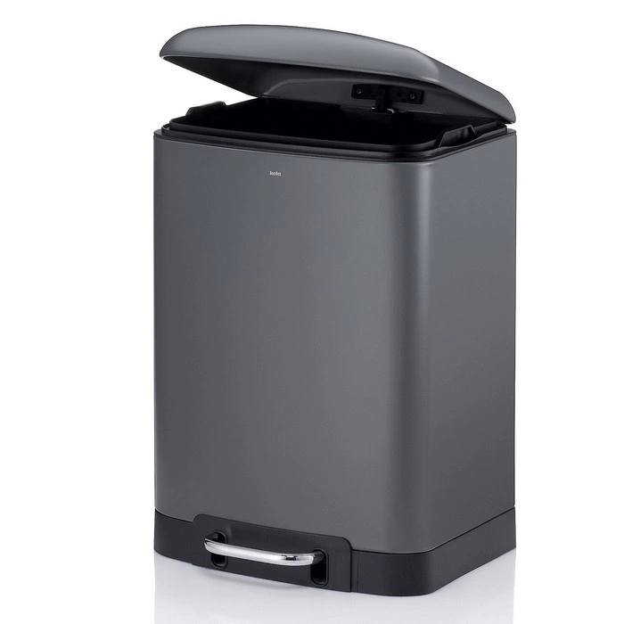 Kela - Kosz na śmieci 12 l szary Davino