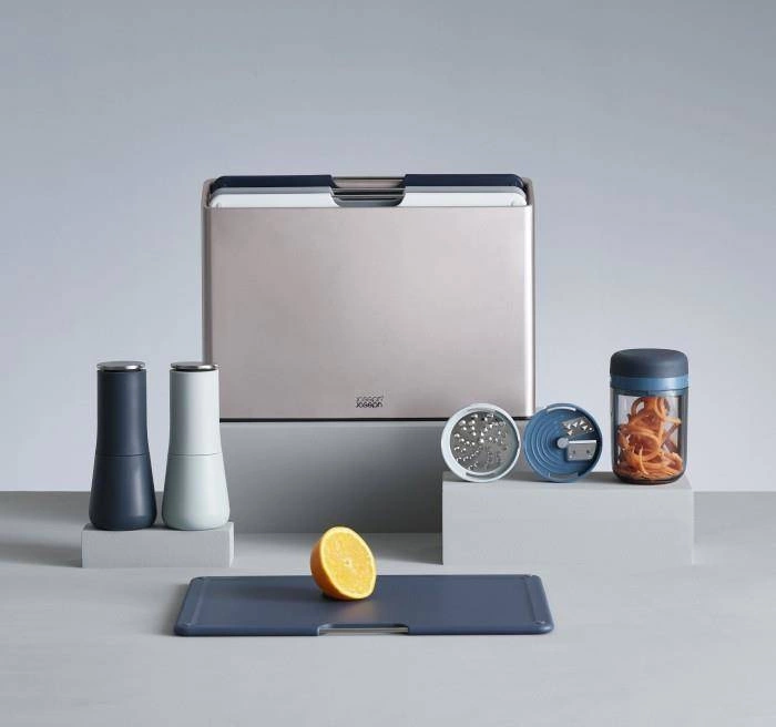 Joseph Joseph - Zestaw 4 desek do krojenia Folio Steel, Sky