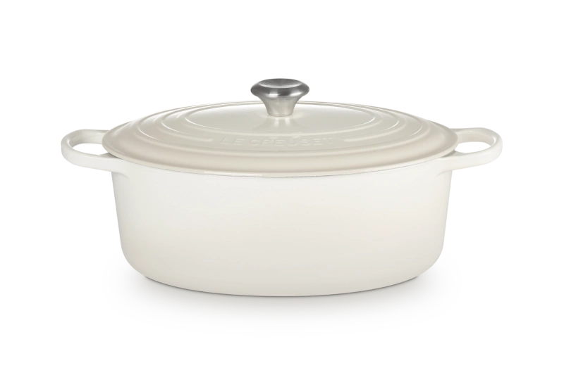 Le Creuset - brytfanna żeliwna emaliowana Signature 33 cm 7,5 l meringue