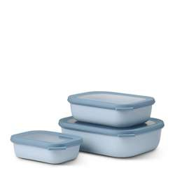 Mepal - Zestaw 3 misek Cirqula prostokątna 500 1000 2000 Blue