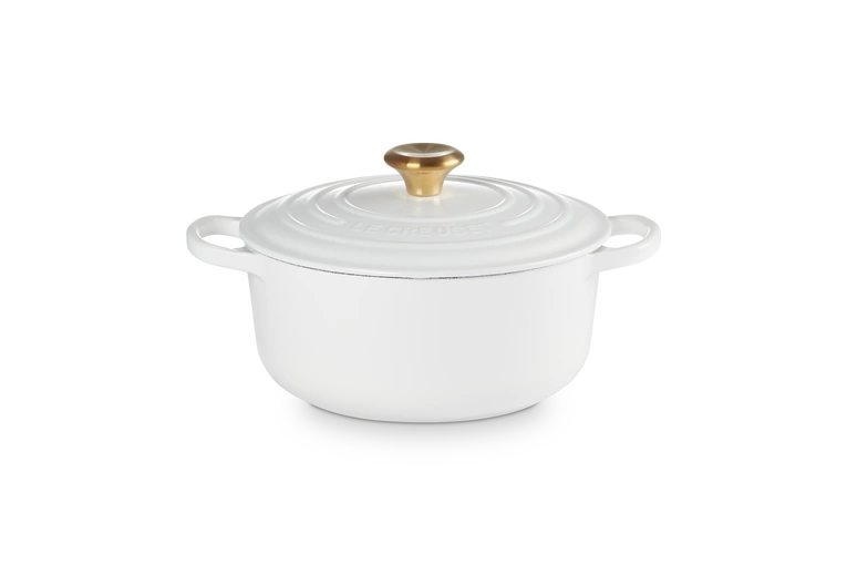 Le Creuset - garnek żeliwny Signature 20 cm 2,4 l biały