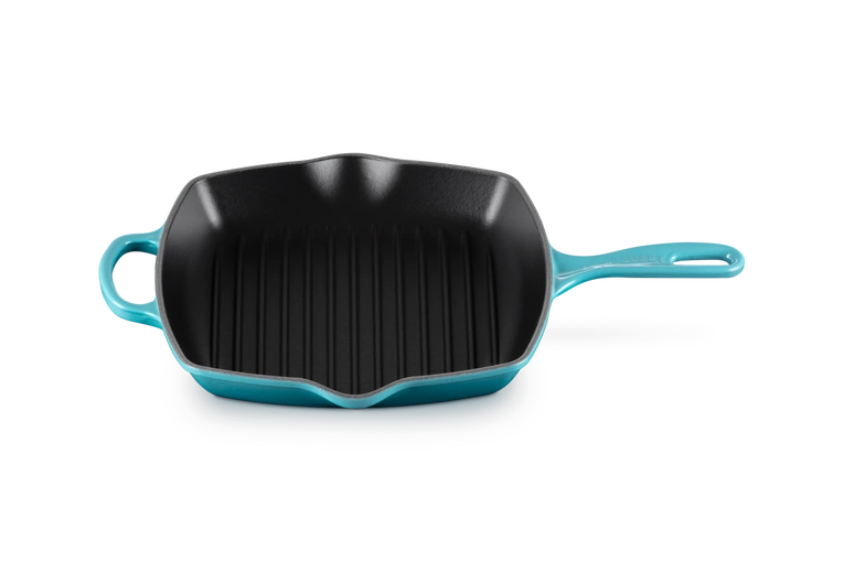 Le Creuset - patelnia żeliwna grillowa z dwoma uchwytami 26 cm Karaibski