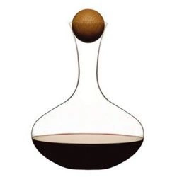 Sagaform - karafka do wina z dębowym korkiem Oval oak