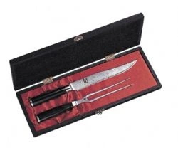 KAI - zestaw  nóż i widelec do mięs Shun