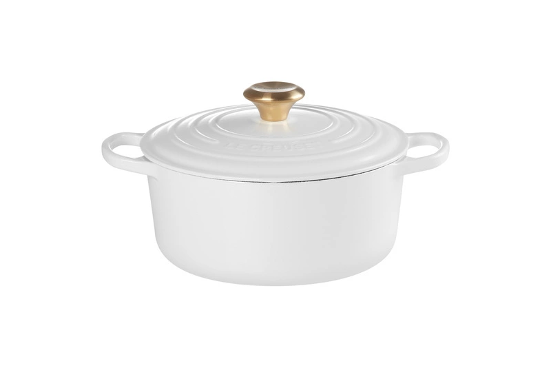 Le Creuset - garnek żeliwny Signature 24 cm 4,2 l biały
