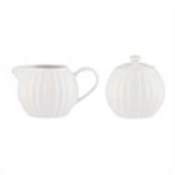 PK - Zestaw cukiernica + mlecznik biały Luxe