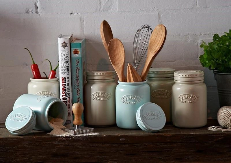 Kilner - Słoik ceramiczny, szary, Ceramic Push Top