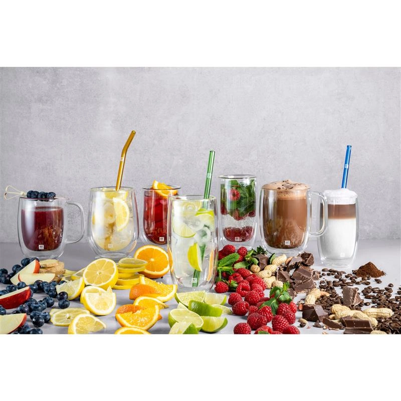 Zwilling - zestaw 4 słomek zakrzywionych kolorowe Sorrento