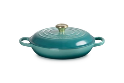 Le Creuset - garnek patelnia Gourmet Signature 28 cm 2,8 l bleu riviera