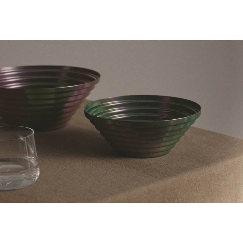 Alessi - kosz stalowy, fioletowo-zielony, 25 cm