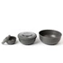 Amuse - 3 miski z pokrywkami szare