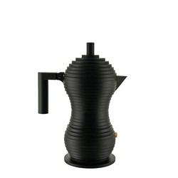 Alessi - zaparzacz do kawy, ciśnieniowy, czarny na 3 filiżanki Pulcina