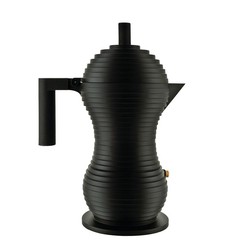 Alessi - zaparzacz do kawy, ciśnieniowy, czarny na 6 filiżanek Pulcina
