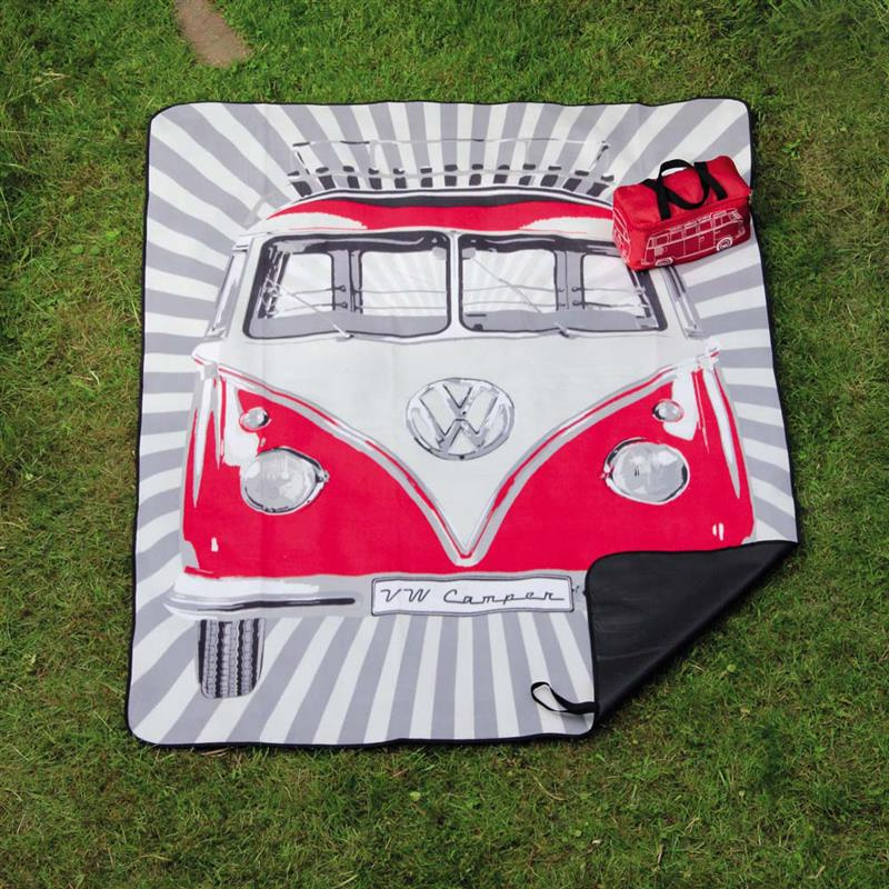 BRISA - VW Koc piknikowy z torbą  BUS Samba RED