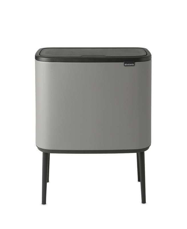 Brabantia - Kosz na śmieci Touch Bin Bo 3 x 11L Mineral Concrete Grey